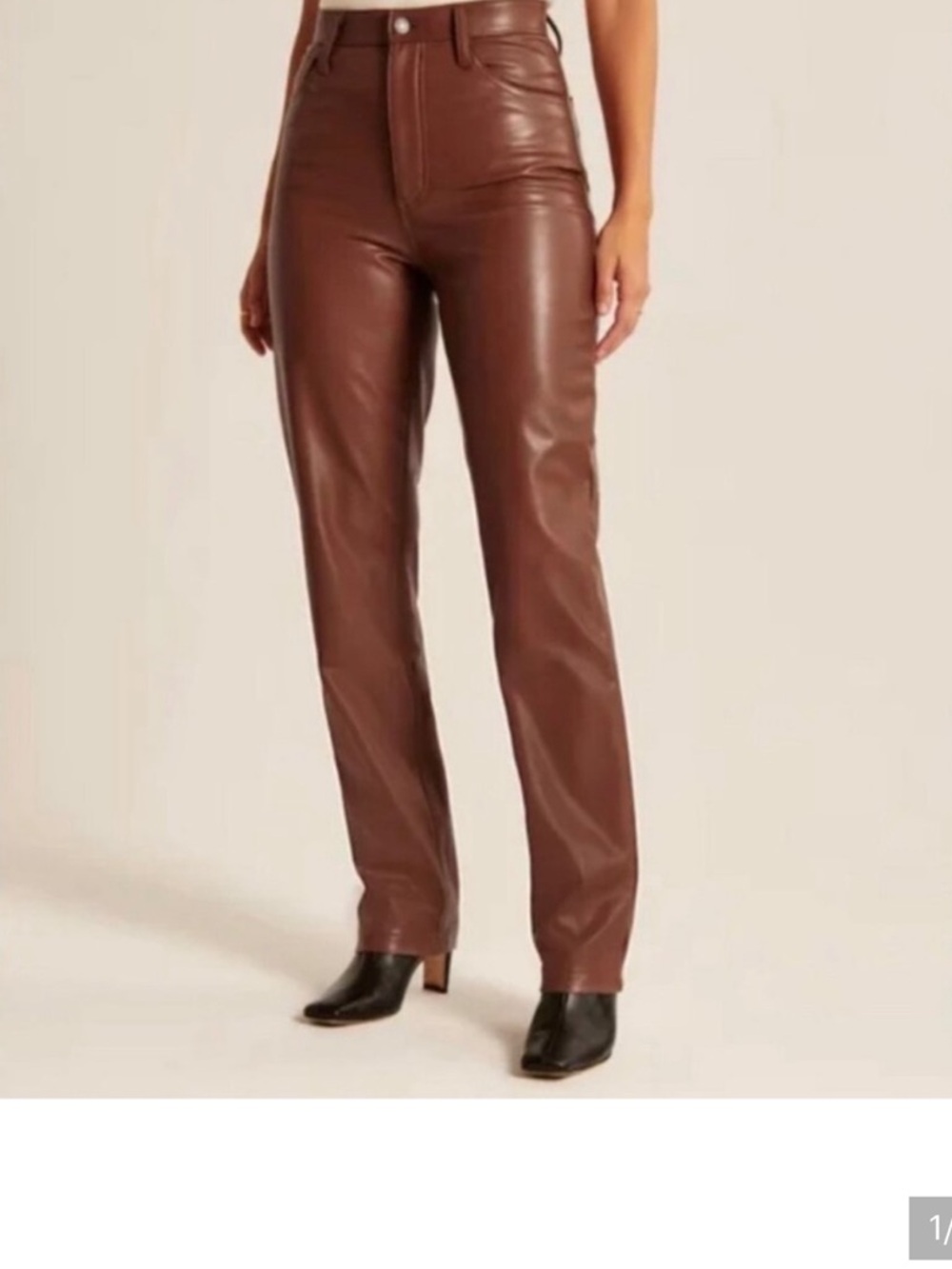 NWT Abercrombie Brown Vegan Leather Pants